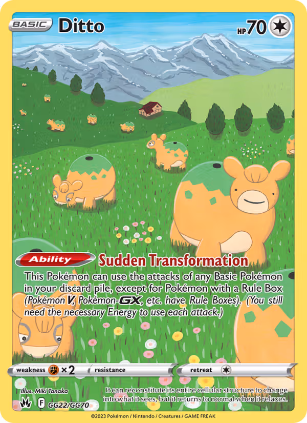 Ditto GG22 Pokemon card