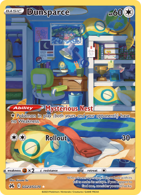 Dunsparce GG23 Pokemon card