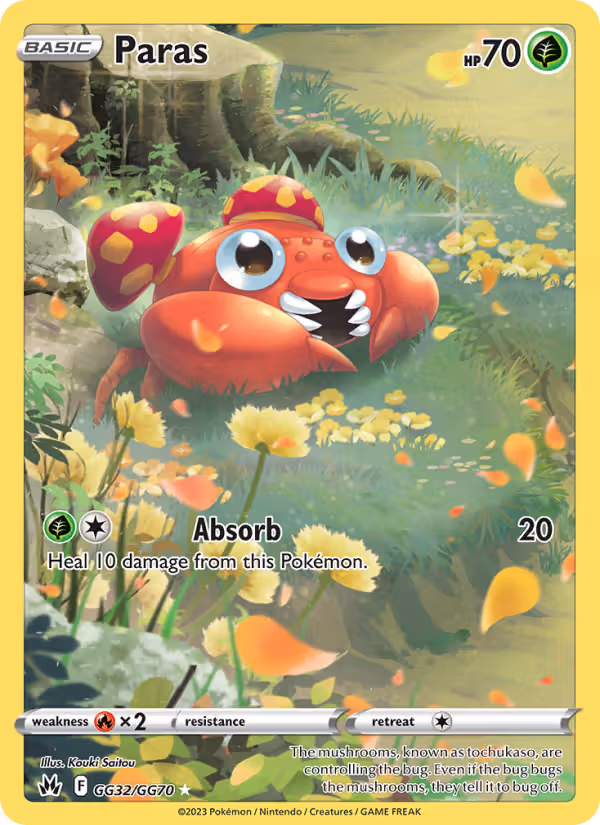 Paras GG32 Pokemon card