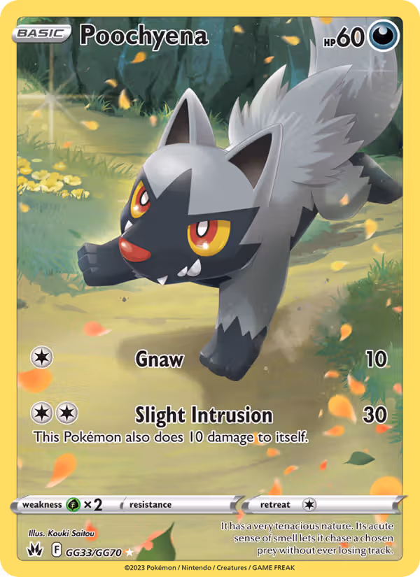 Poochyena GG33 Pokemon card