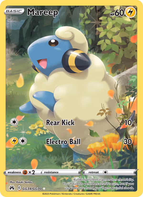 Mareep GG34 Pokemon card