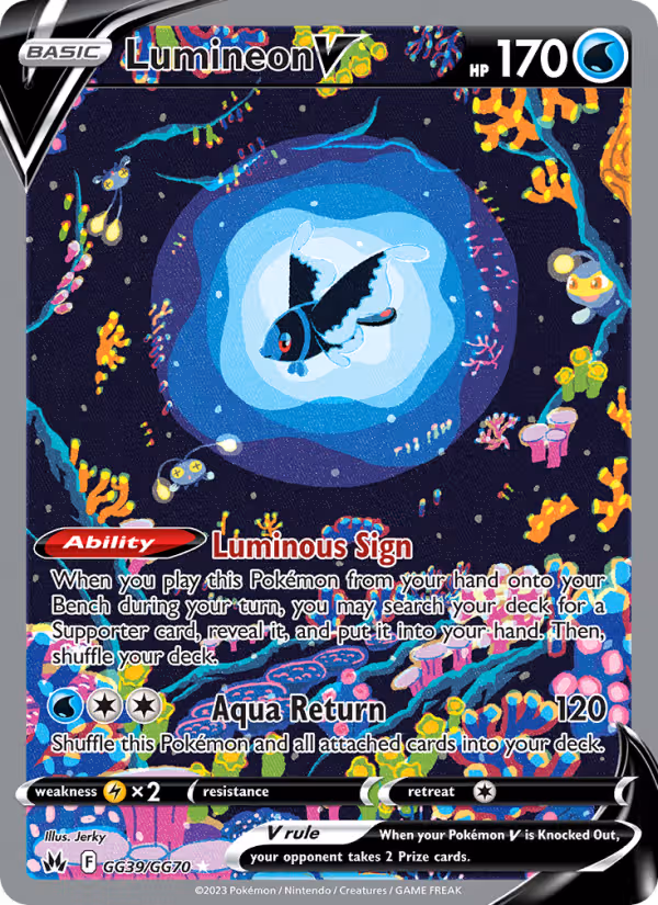 Lumineon V GG39 Pokemon card