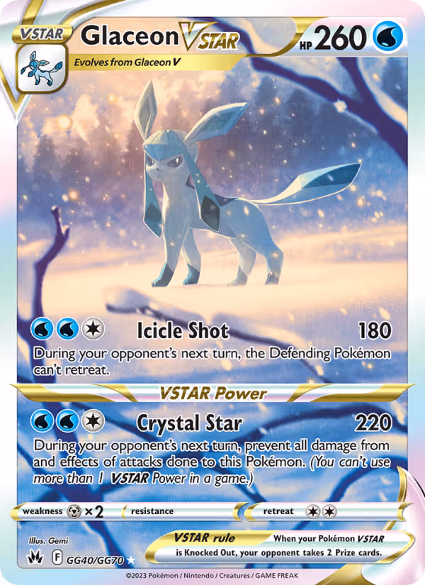 Glaceon VSTAR GG40 Pokemon card