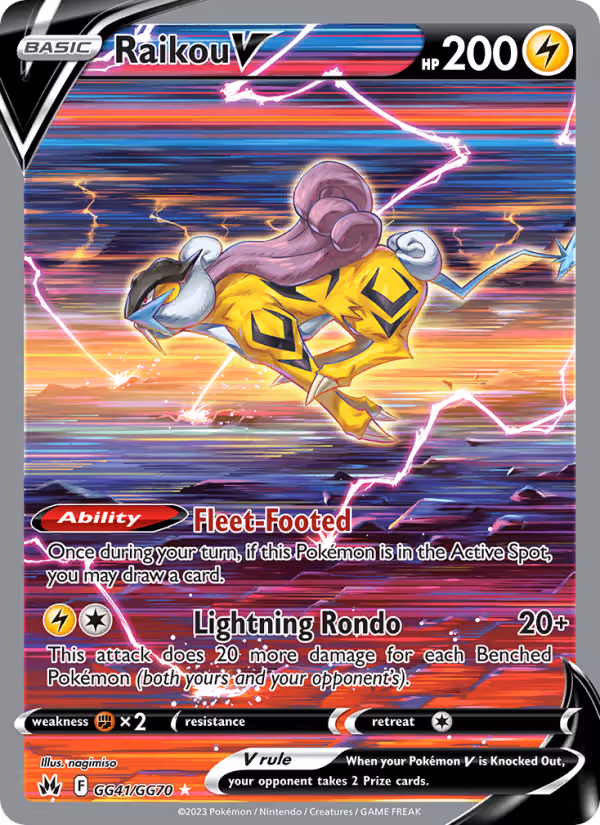 Raikou V GG41 Pokemon card