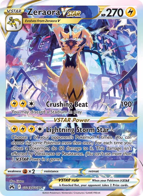 Zeraora VSTAR GG43 Pokemon card