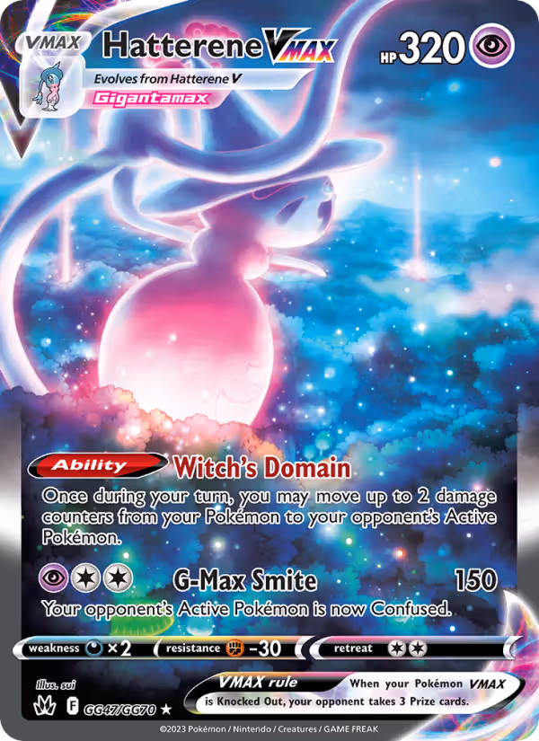 Hatterene VMAX GG47 Pokemon card