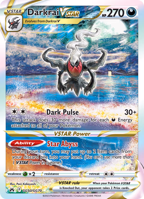 Darkrai VSTAR GG50 Pokemon card