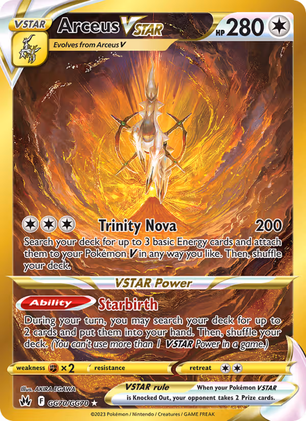 Arceus VSTAR GG70 Pokemon card