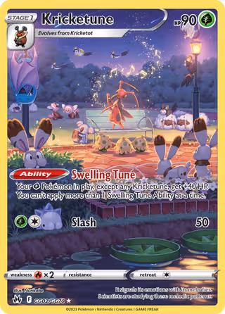 Kricketune GG02 Pokemon card