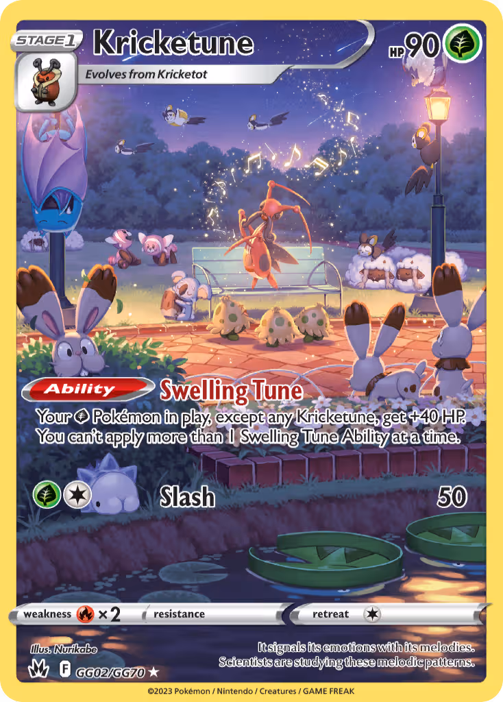Kricketune GG02 Pokemon card