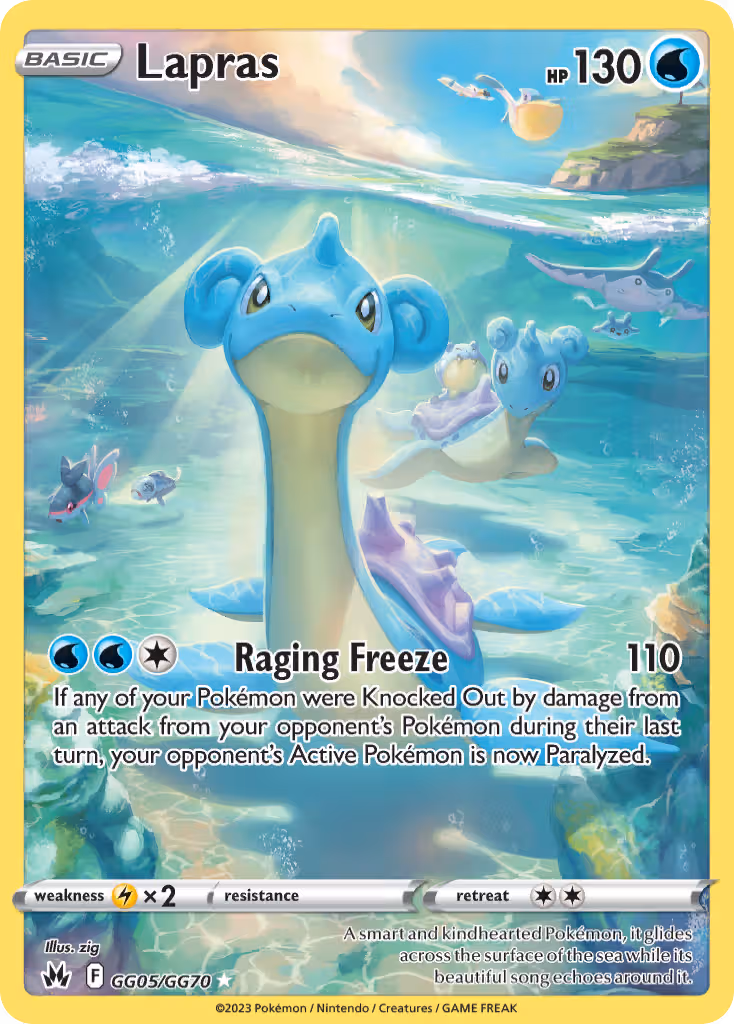 Lapras GG05 Pokemon card