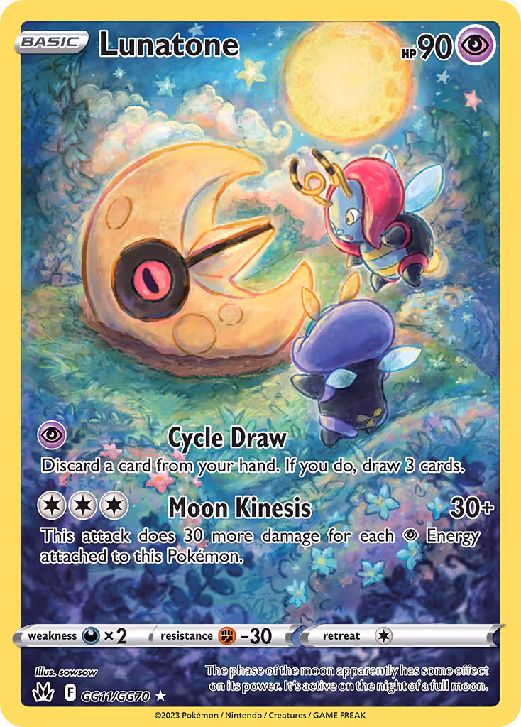 Lunatone GG11 Pokemon card
