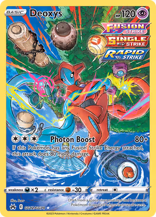 Deoxys GG12 Pokemon card