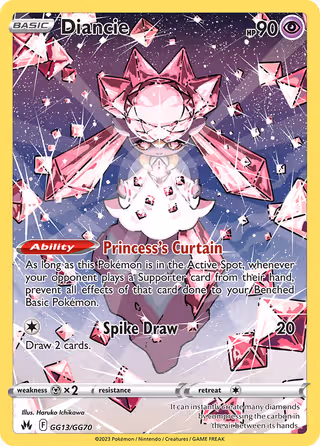 Diancie GG13 Pokemon card