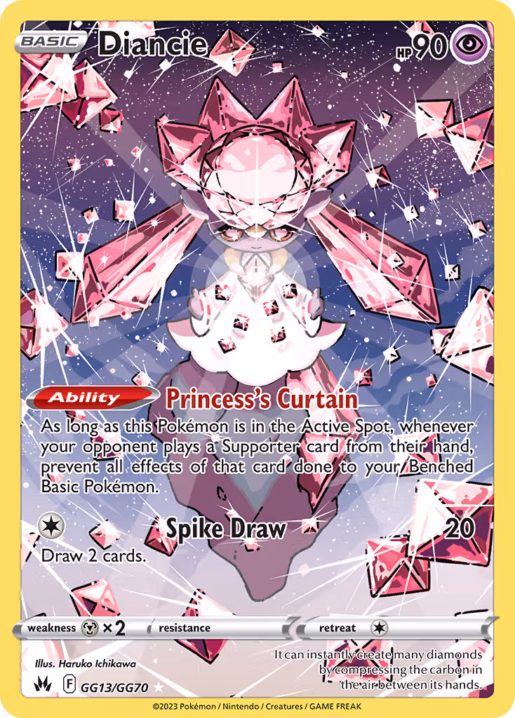 Diancie GG13 Pokemon card