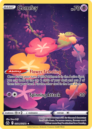Comfey GG14 Pokemon card