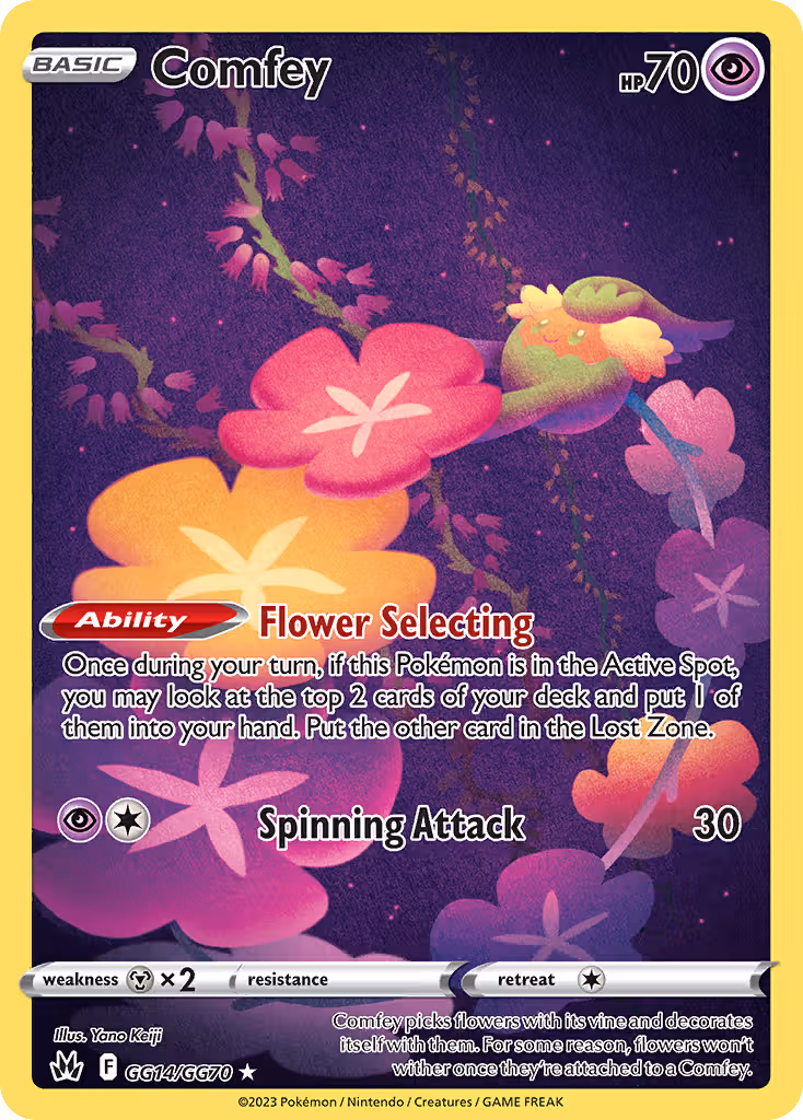 Comfey GG14 Pokemon card
