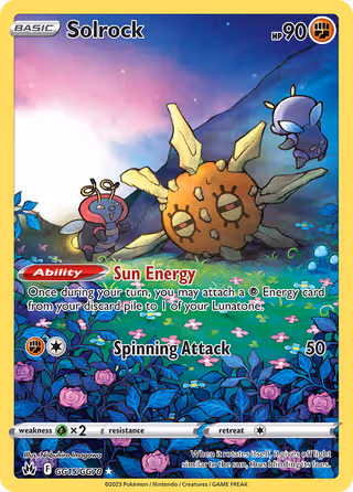 Solrock GG15 Pokemon card
