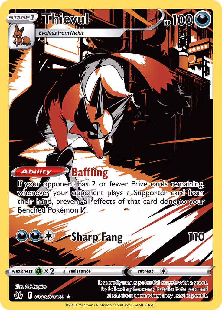 Thievul GG17 Pokemon card