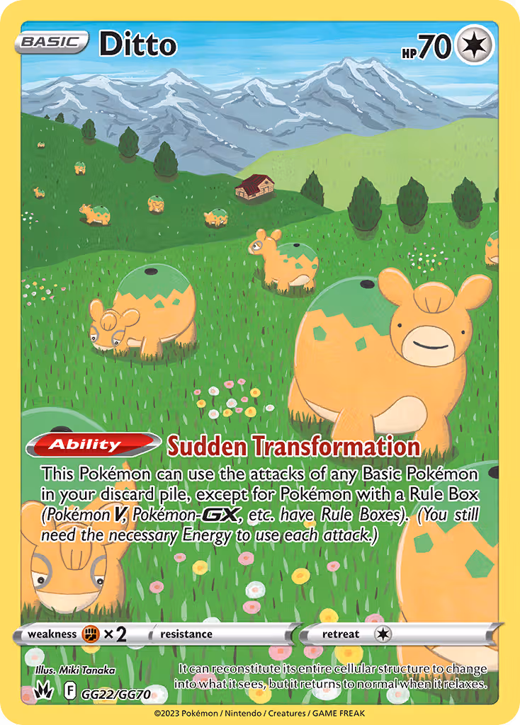 Ditto GG22 Pokemon card