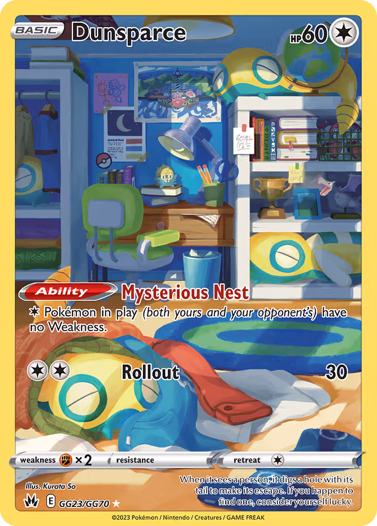 Dunsparce GG23 Pokemon card