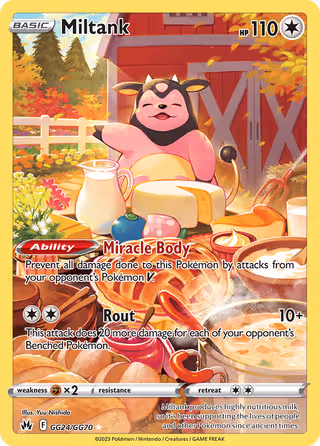 Miltank GG24 Pokemon card
