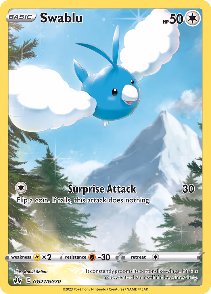 Swablu GG27 Pokemon card