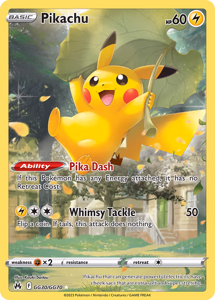 Pikachu GG30 Pokemon card