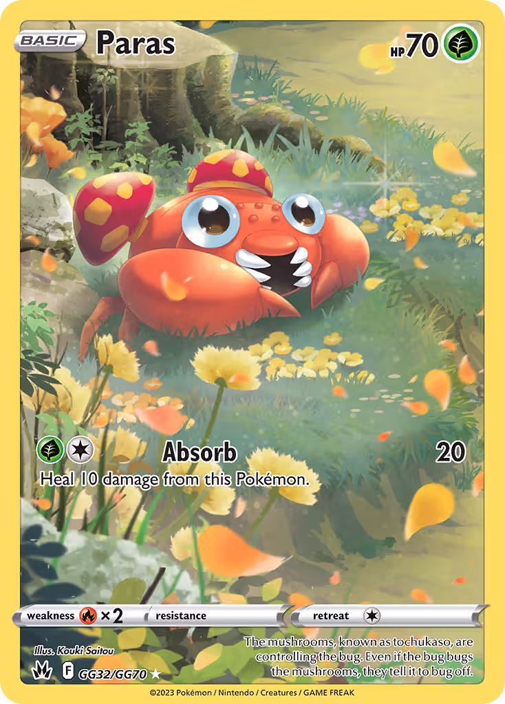 Paras GG32 Pokemon card
