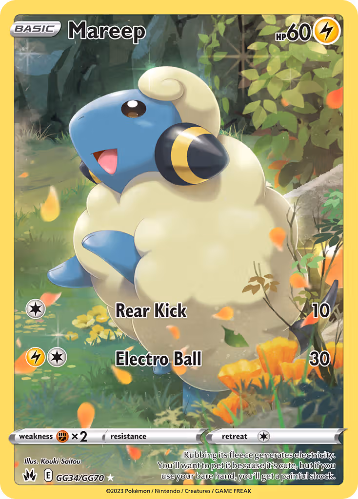 Mareep GG34 Pokemon card