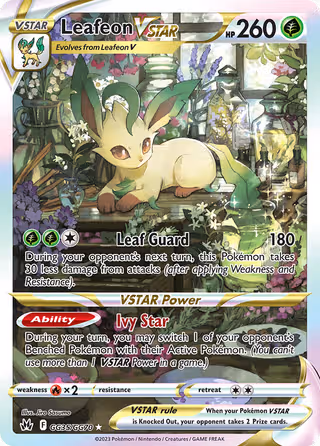 Leafeon VSTAR GG35 Pokemon card