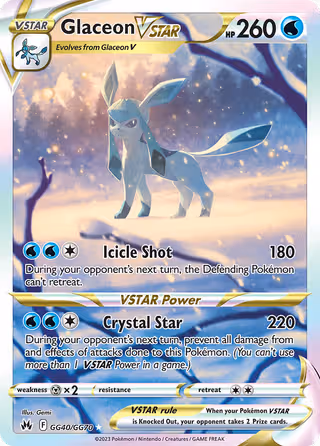 Glaceon VSTAR GG40 Pokemon card