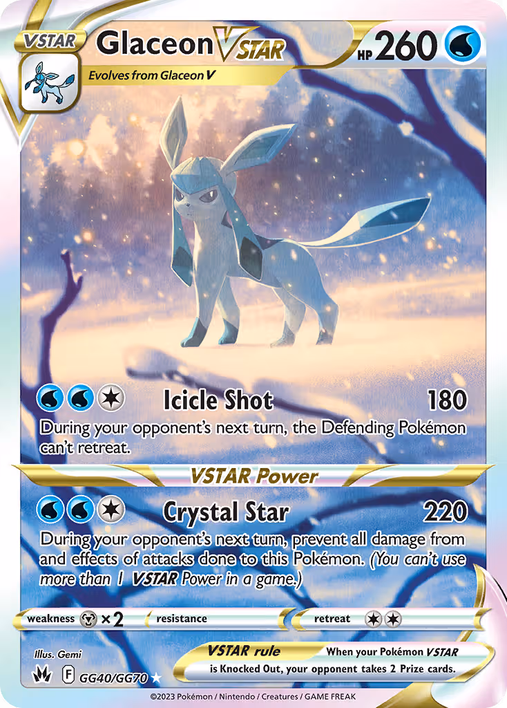 Glaceon VSTAR GG40 Pokemon card