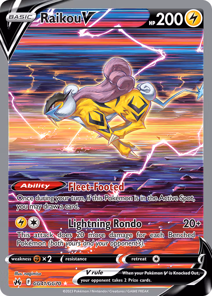 Raikou V GG41 Pokemon card