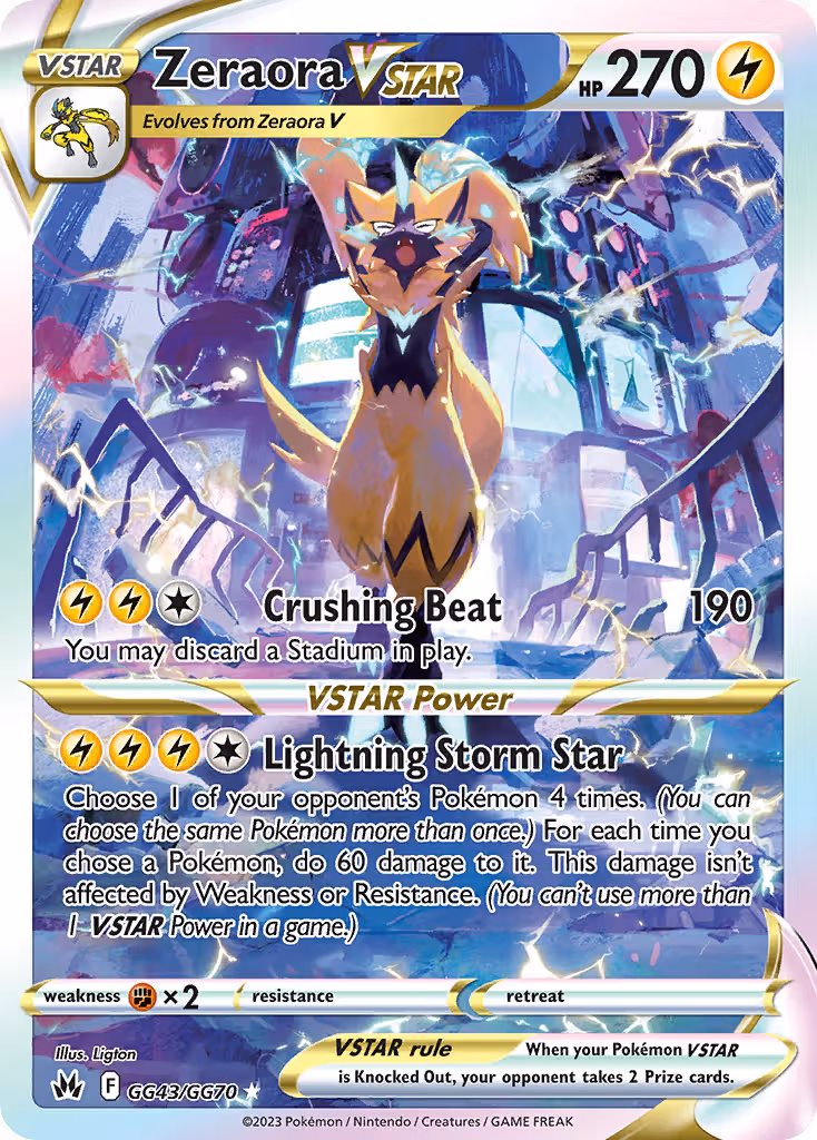 Zeraora VSTAR GG43 Pokemon card