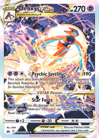 Deoxys VSTAR GG46 Pokemon card