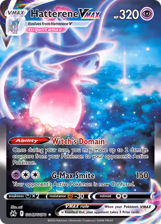 Hatterene VMAX GG47 Pokemon card