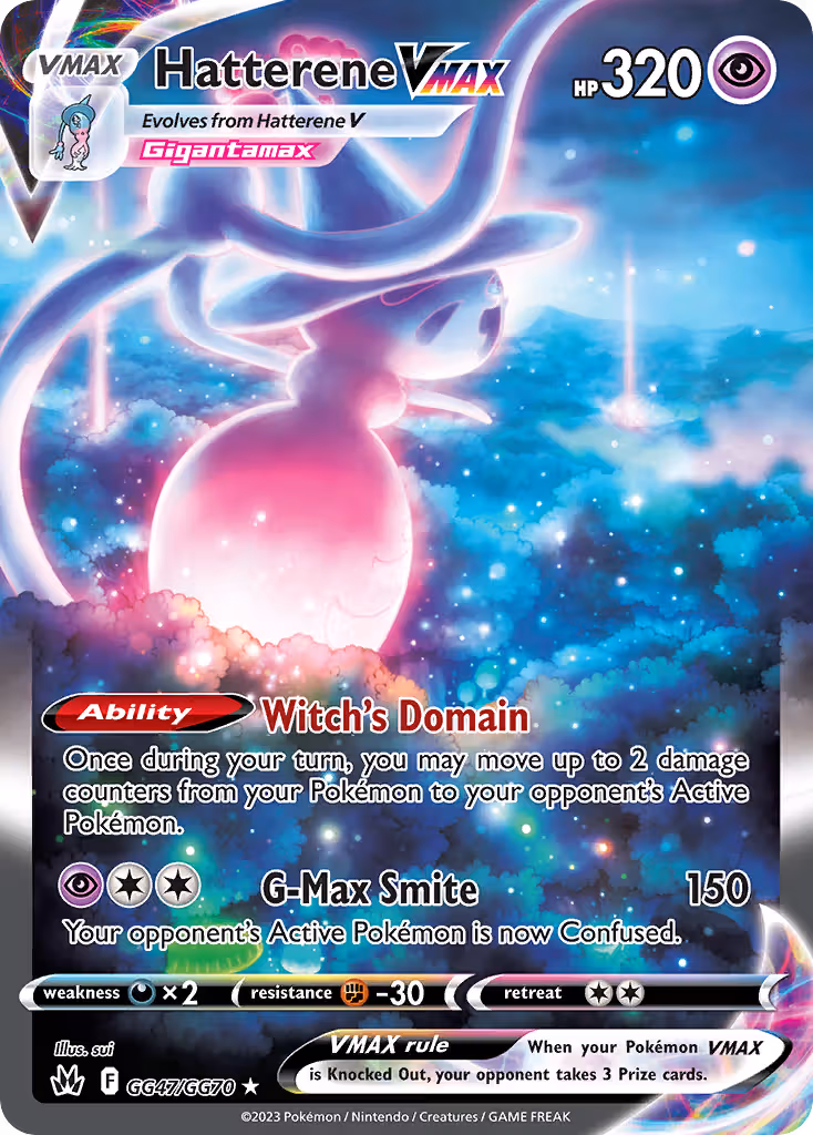 Hatterene VMAX GG47 Pokemon card