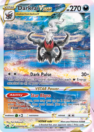 Darkrai VSTAR GG50 Pokemon card