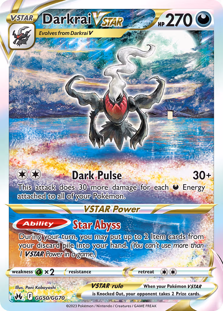 Darkrai VSTAR GG50 Pokemon card