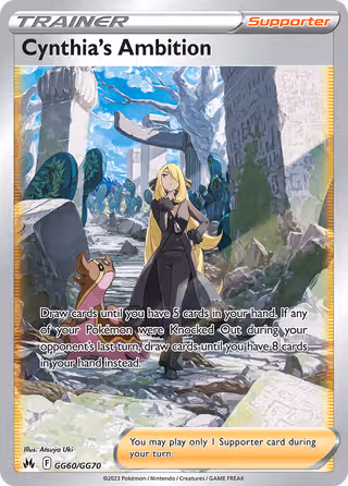 Cynthia's Ambition GG60 Pokemon card