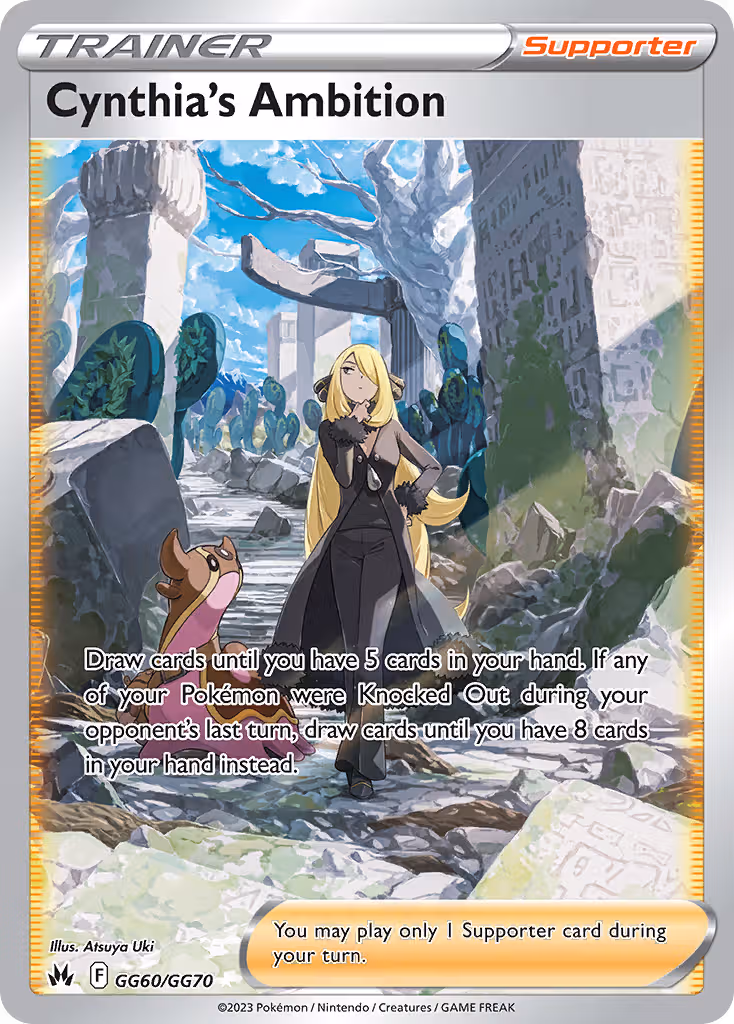 Cynthia's Ambition GG60 Pokemon card