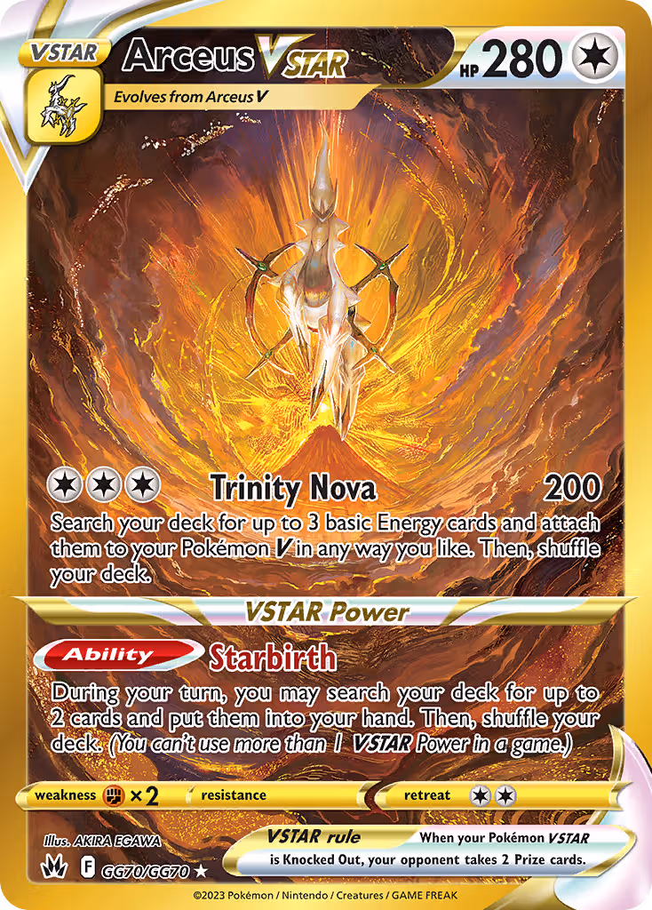 Arceus VSTAR GG70 Pokemon card