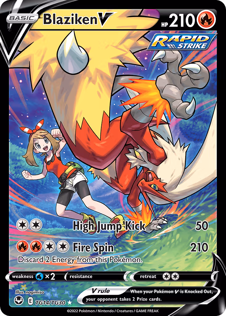 Blaziken V TG14 Pokemon card