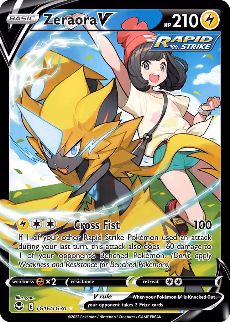 Zeraora V TG16 Pokemon card