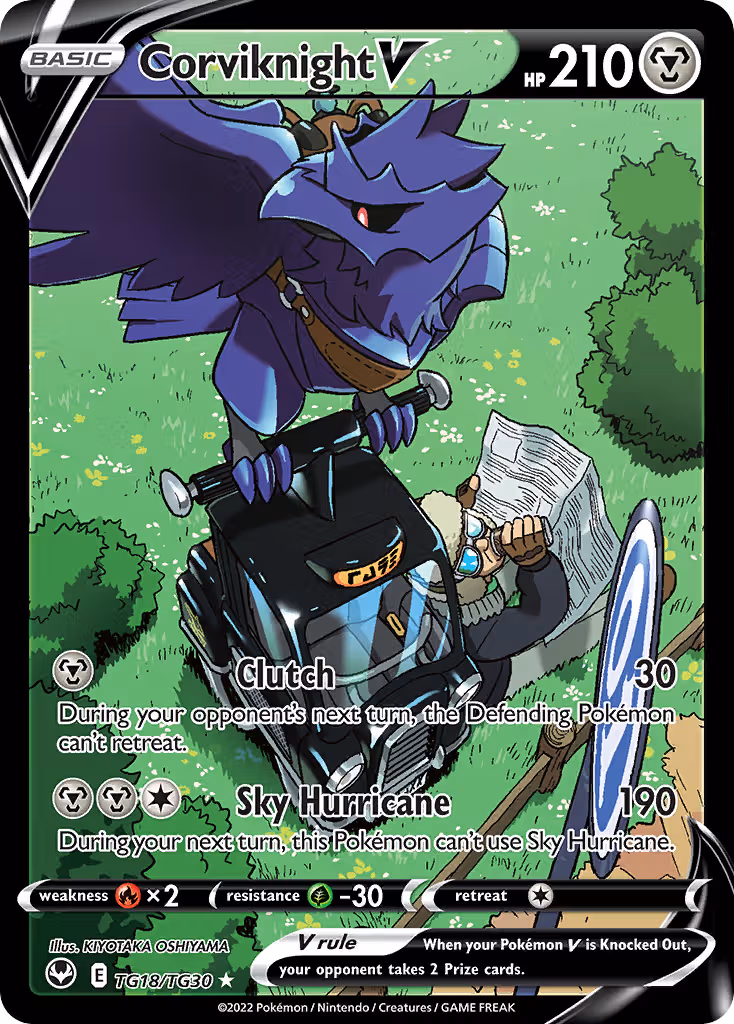 Corviknight V TG18 Pokemon card
