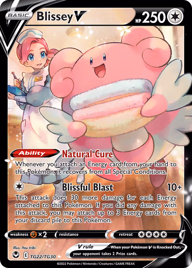 Blissey V TG22 Pokemon card