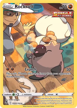 Rockruff TG07 Pokemon card