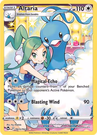 Altaria TG11 Pokemon card