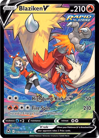 Blaziken V TG14 Pokemon card